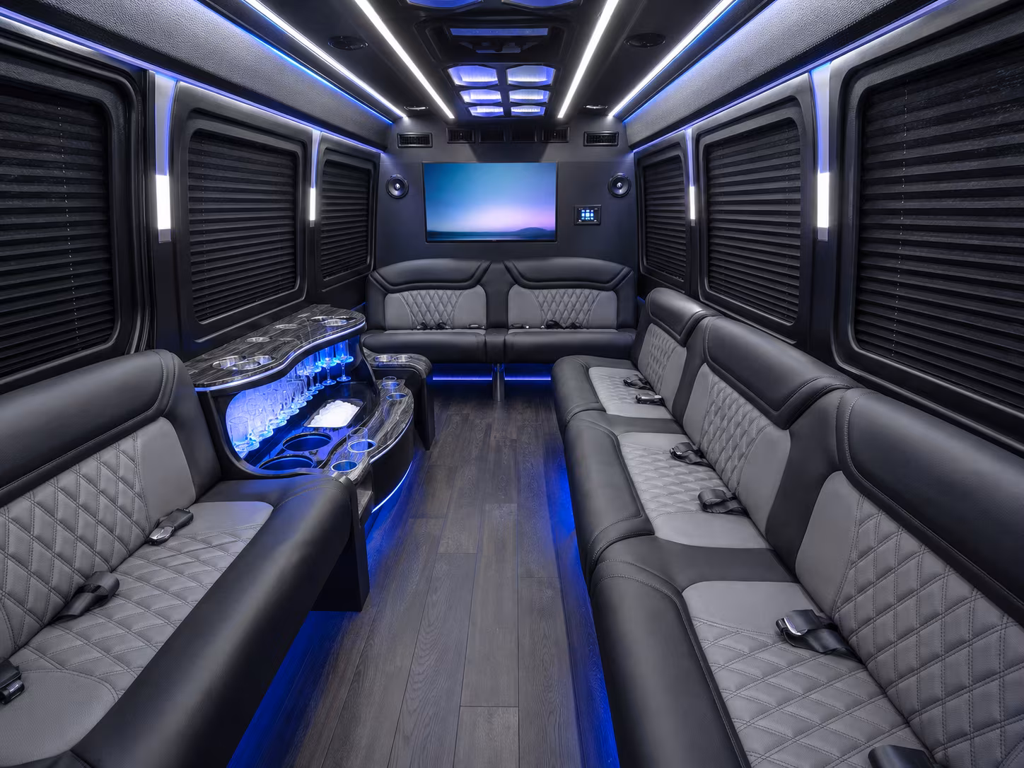 grand forks 30 passenger party bus interior