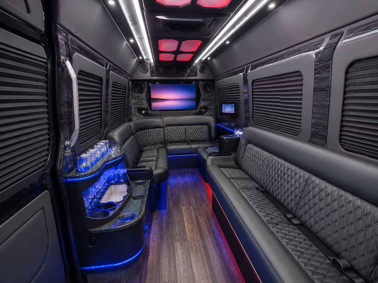 grand forks 50 passenger party bus inside